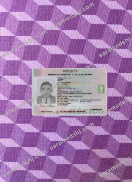 Mexico Consular ID card photolook FRONT